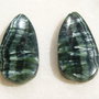 (2 bucati) Cabochon serafinit (lucrat manual in India) aprox 3.7x13x29 mm