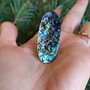 Inel Scoica Paua si Argint 925 - IN1261 - Inel Paua shell reglabil, inel Abalone shell, inel supradimensionat, inel cadou, bijuterii cadou, cadou romantic, bijuterii Paua shell