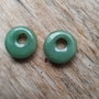 Pereche aventurin verde, donnut, 18 mm