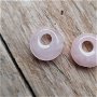 Pereche cuart roz, donut, 18 mm