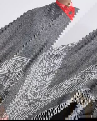 Poncho calduros cu doua fete