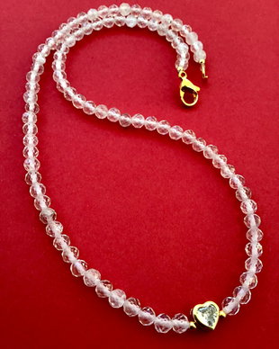 Colier CHOKER Topaz alb