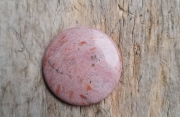 Cabochon rodonit roz, 40 mm