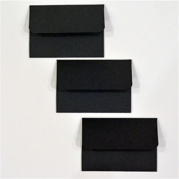 Plicuri negre set 20 bucati, dimensiune 10.5 cm x 7.5 cm