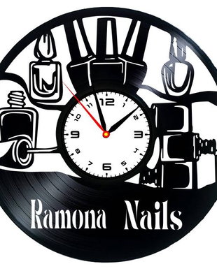 SALON MANICHIURA-ceas de perete (personalizabil!)