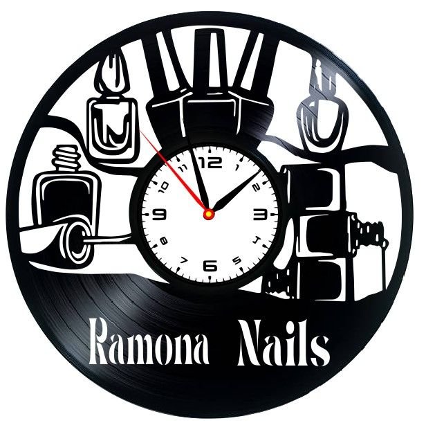 SALON MANICHIURA-ceas de perete (personalizabil!)
