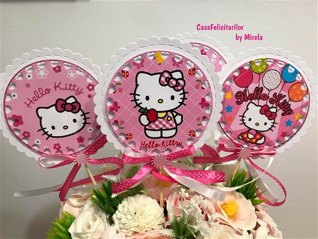 Toppere Hello Kitty cu cifra
