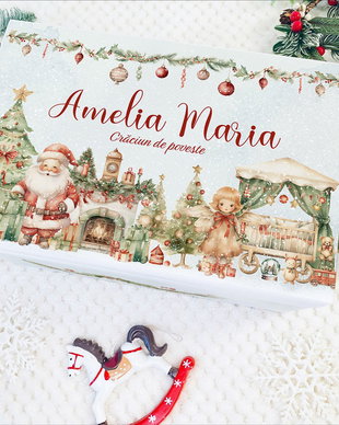 Cutie Amintiri Craciun Personalizata - Retro Christmas