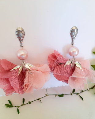 Cercei "DUSTY PINK"