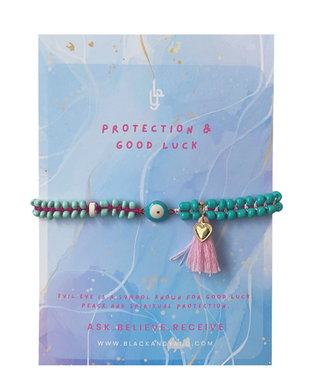 Bratara Evil Eye Gold Heart