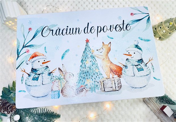 Cutie Amintiri de Craciun Personalizata - Christmas in The Forest
