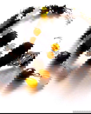 set cu agate galbene si onix 43854