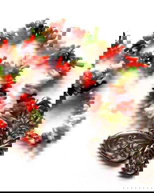 colier cu coral multicolor 43749