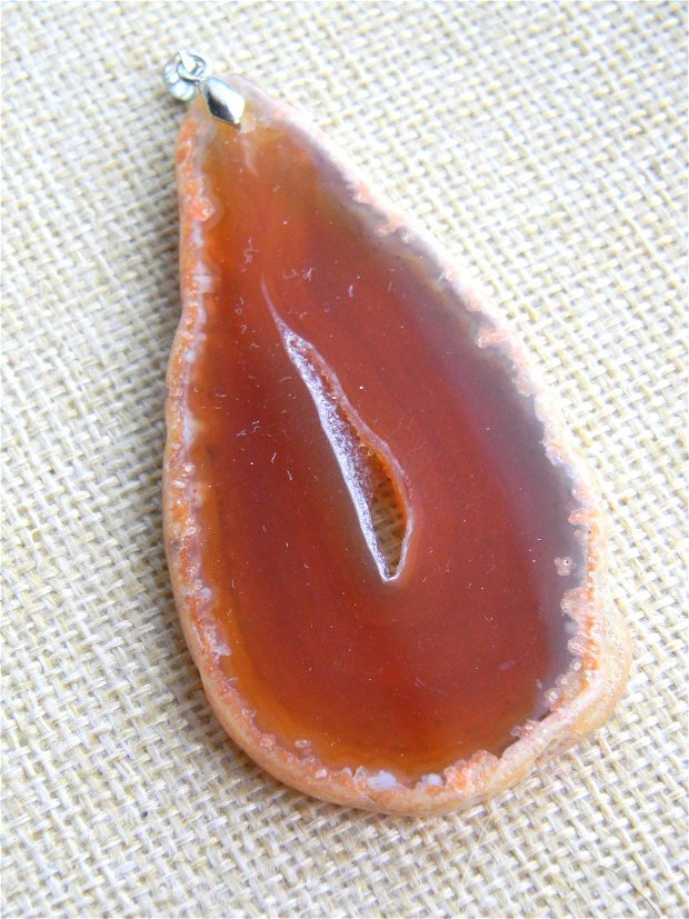 Pandantiv piatra felie agat (F34-4)
