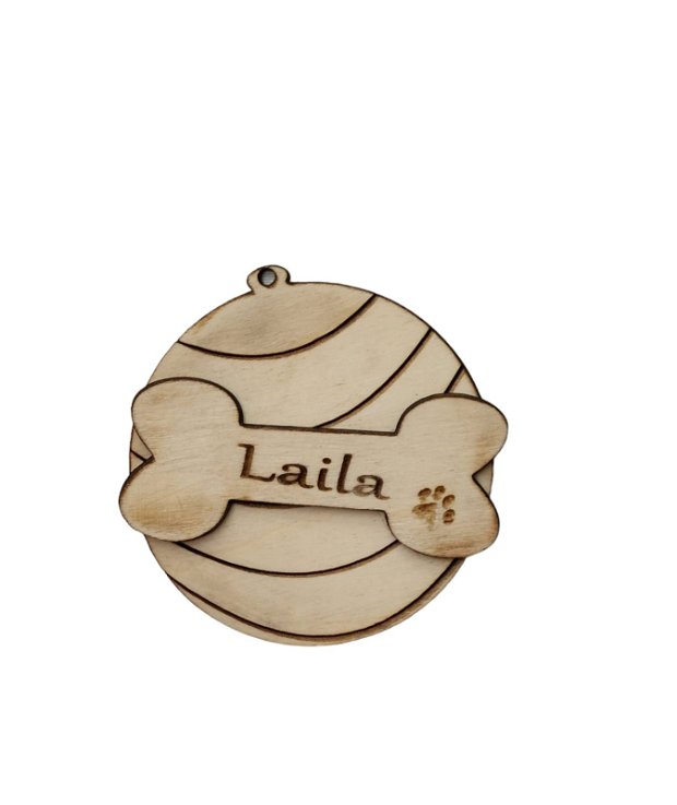 Glob de lemn personalizat  nume Câine