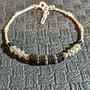 Bratara argint spinel negru onix disc heishiboho chic trendy -Transport gratuit