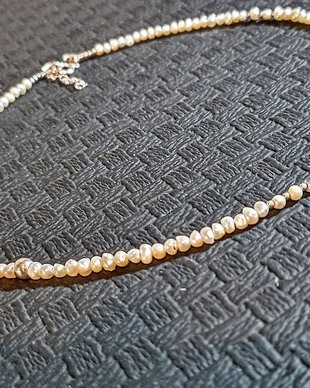 Colier argint diamante brute perle naturale de cultura freeform asimetric minimalist trendy- Transport gratuit