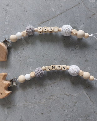 Lanț suzeta personalizată Natur
