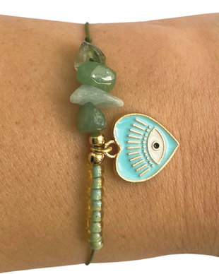 Bratara Aventurin Evil Eye - prosperitate si abundenta