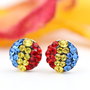 Cercei Swarovski Chaton Ball Tricolor  Argint 925 Oferta speciala