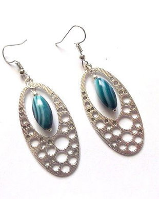 cercei agate verzi 44802