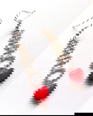 cercei howlite rosu 43963