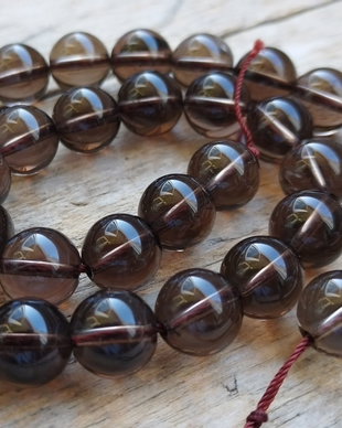 Margele cuart fumuriu, 12 mm