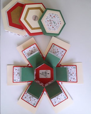 Cadou Crăciun Explosion box handmade unicate