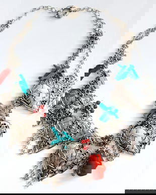 Colier unicat ,cu coral si haolit