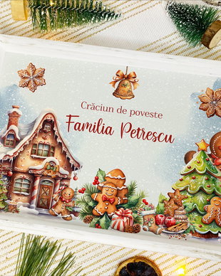 Tavita Decor Personalizata - Turta Dulce de Craciun