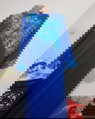 Rochie model China,albastru electric