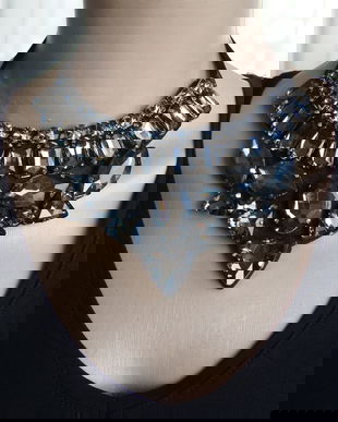 Colier din strassuri de sticla, mari