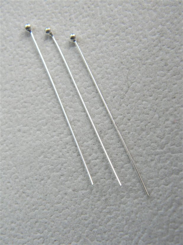 Pin cu cap, argint, 50 mm (PC42)