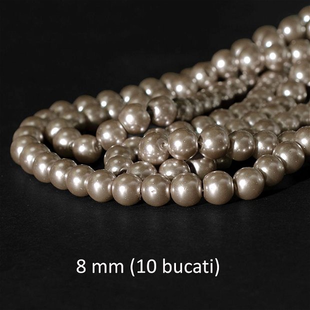 Perle de sticla, 8 mm, 10 buc, MPS-22