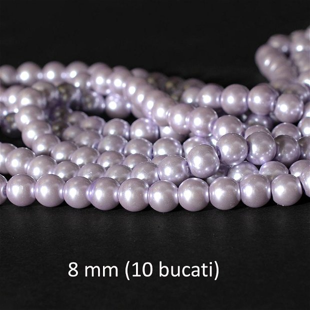 Perle de sticla, 8 mm, 10 buc, MPS-23