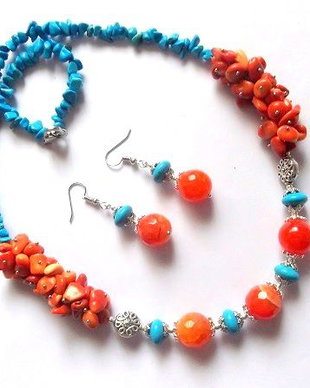 set agate ,coral si turcoaz 44868