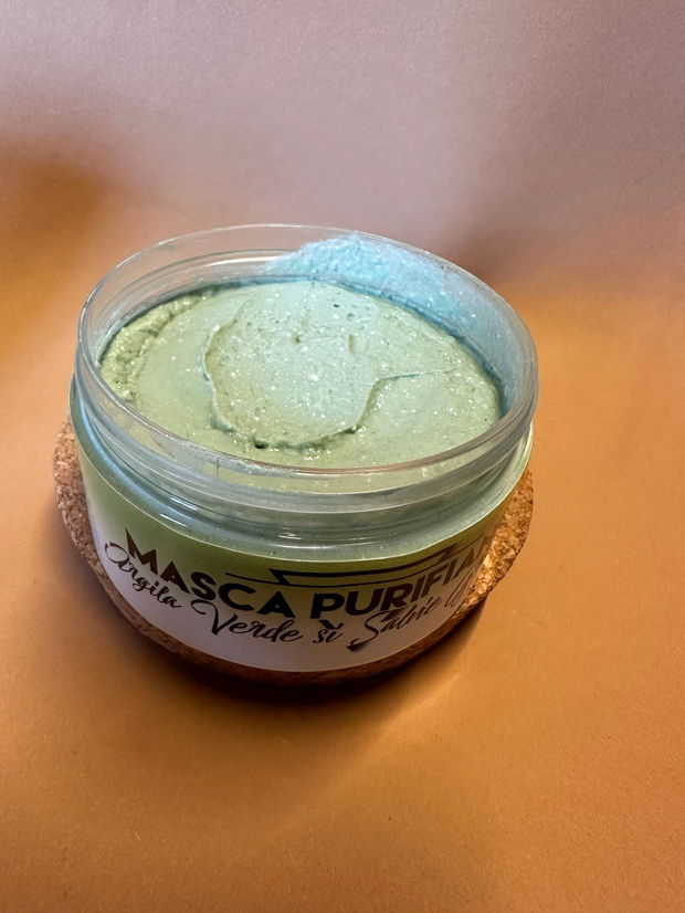 MASCA CREMA PURIFIANTA -ARGILA VERDE & SALVIE GRECEASCA