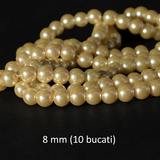 Perle de sticla, 8 mm, 10 buc, MPS-26