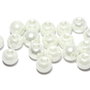 Perle din sticla, 8 mm, albe
