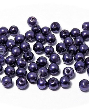 Perle din sticla, 3 mm, mov