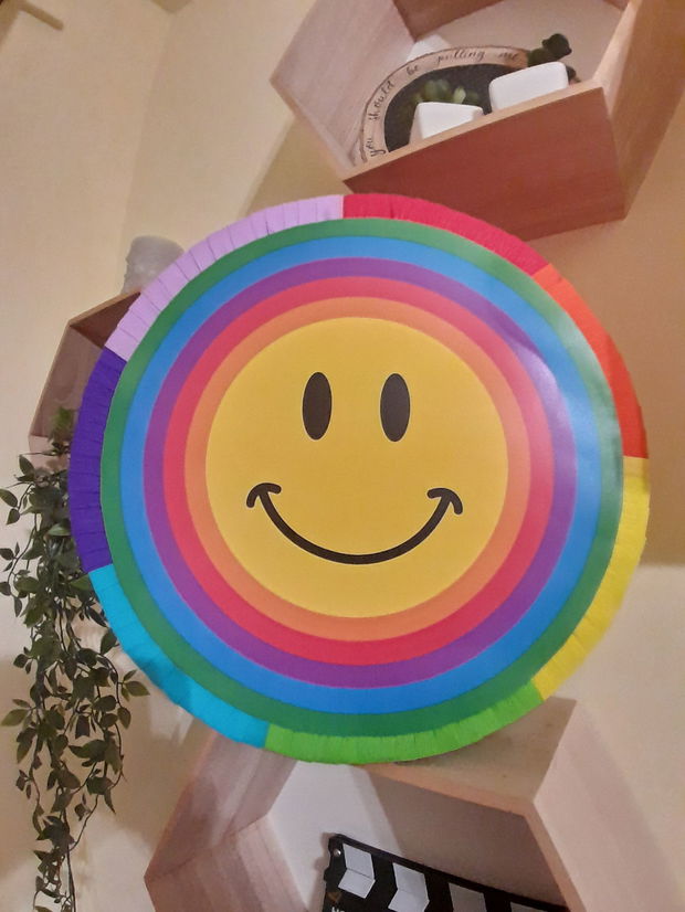 Piñata piniata party Smiley Rainbow Curcubeu