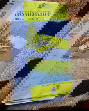 Harta automobilistica ACR vintage