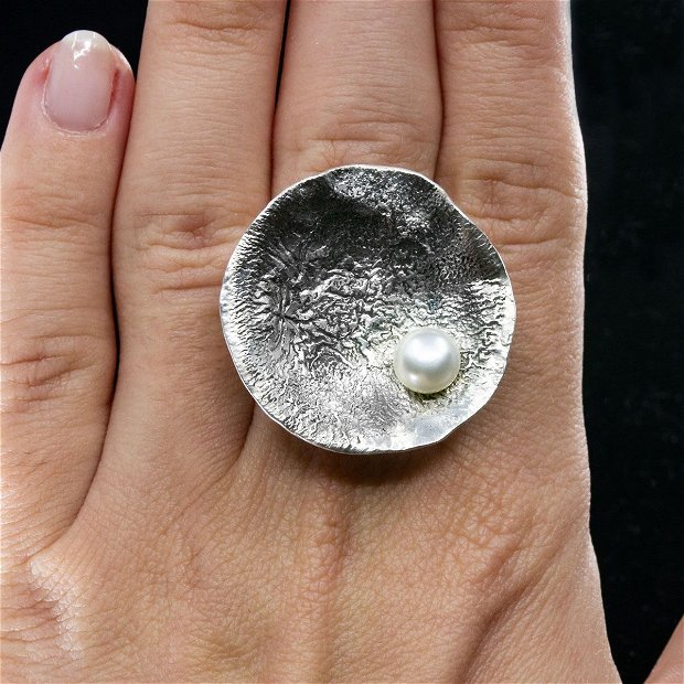 Inel Argint 925 și Perlă de cultură
