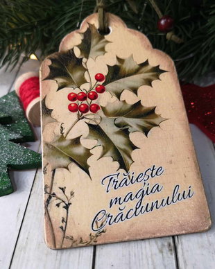 Semn de carte tema Craciun