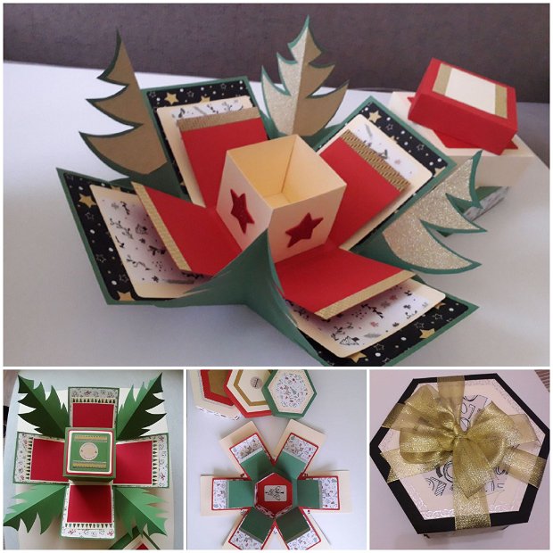 Cadou personalizat Crăciun Explosion box handmade