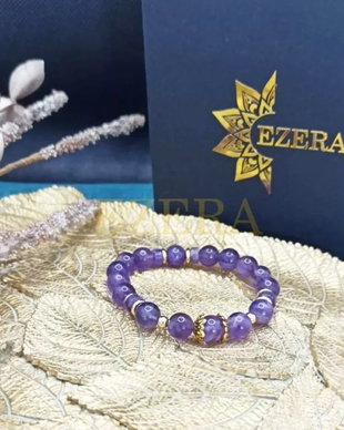Bratara Ametist Ada, Pentru Femei, Eleganta, Cu Cristale De 8mm