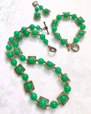 Set vintage jad verde