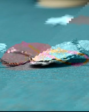 Bratara Delicata Boho Din Pietre Semipretioase De Turmalina Roz Placata Cu Aur De 18K