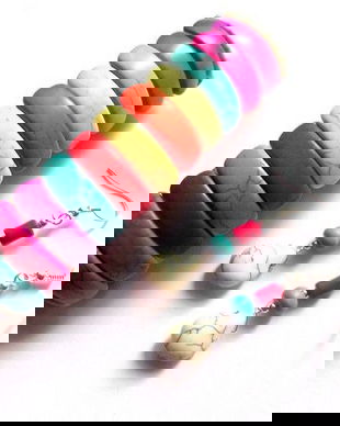 set cu howlite colorate 44156