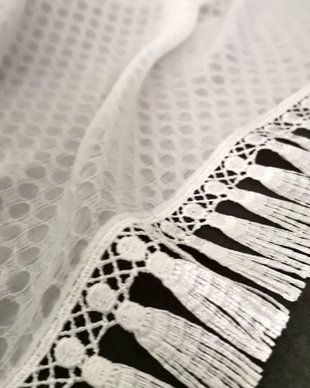 Eșarfă/năframă albă ILINCA - Colecția MINI